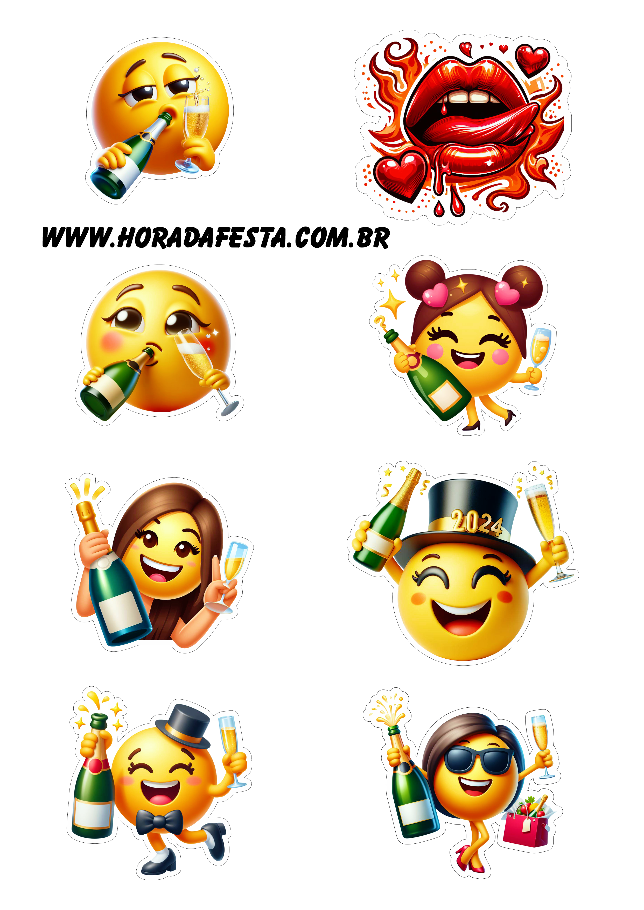 Emojis para whatsapp e facebook feliz ano novo png