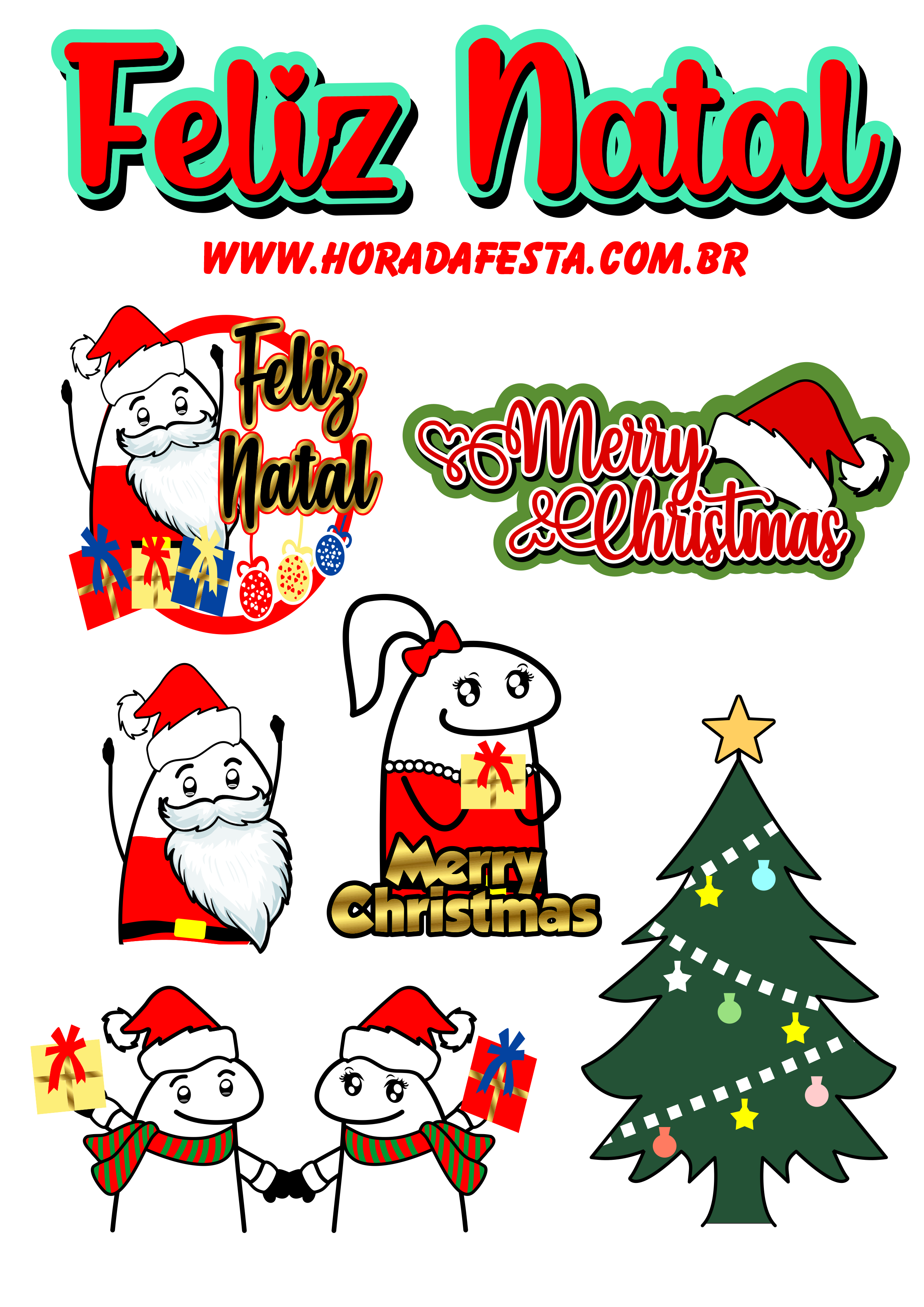Feliz Natal figurinhas engraçadas para whatsapp flork of cows presente merry christmas papai noel boas festas árvore de natal papelaria png