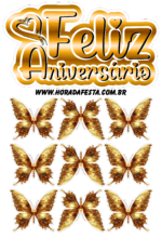 horadafesta-borboletas-douradas-topo-de-bolo-feliz-aniversario1