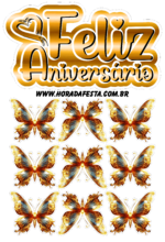 horadafesta-borboletas-douradas-topo-de-bolo-feliz-aniversario2