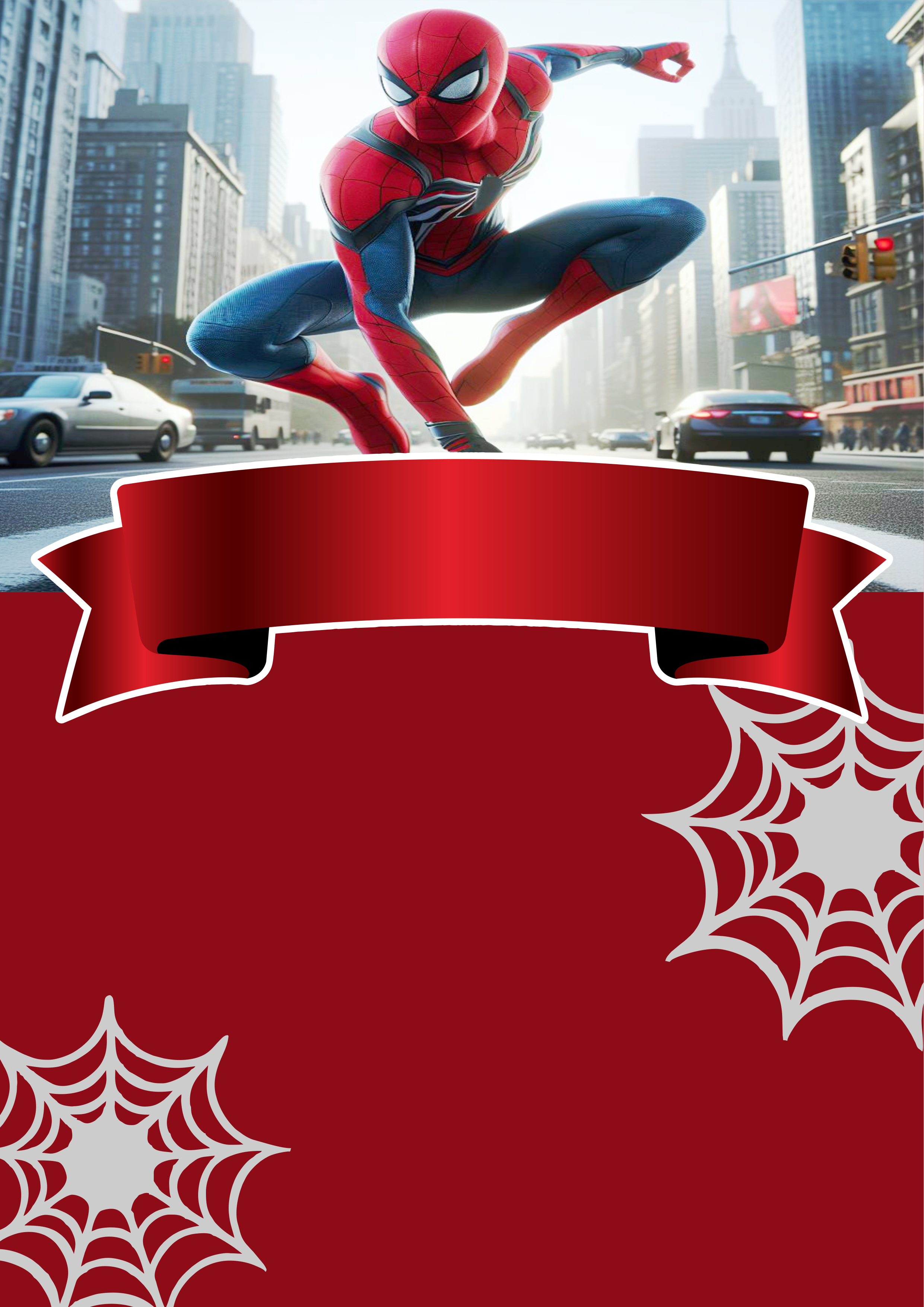 Convite Digital de aniversário para whatsapp Homem-aranha Spider-man super herói Marvel comics festa infantil png