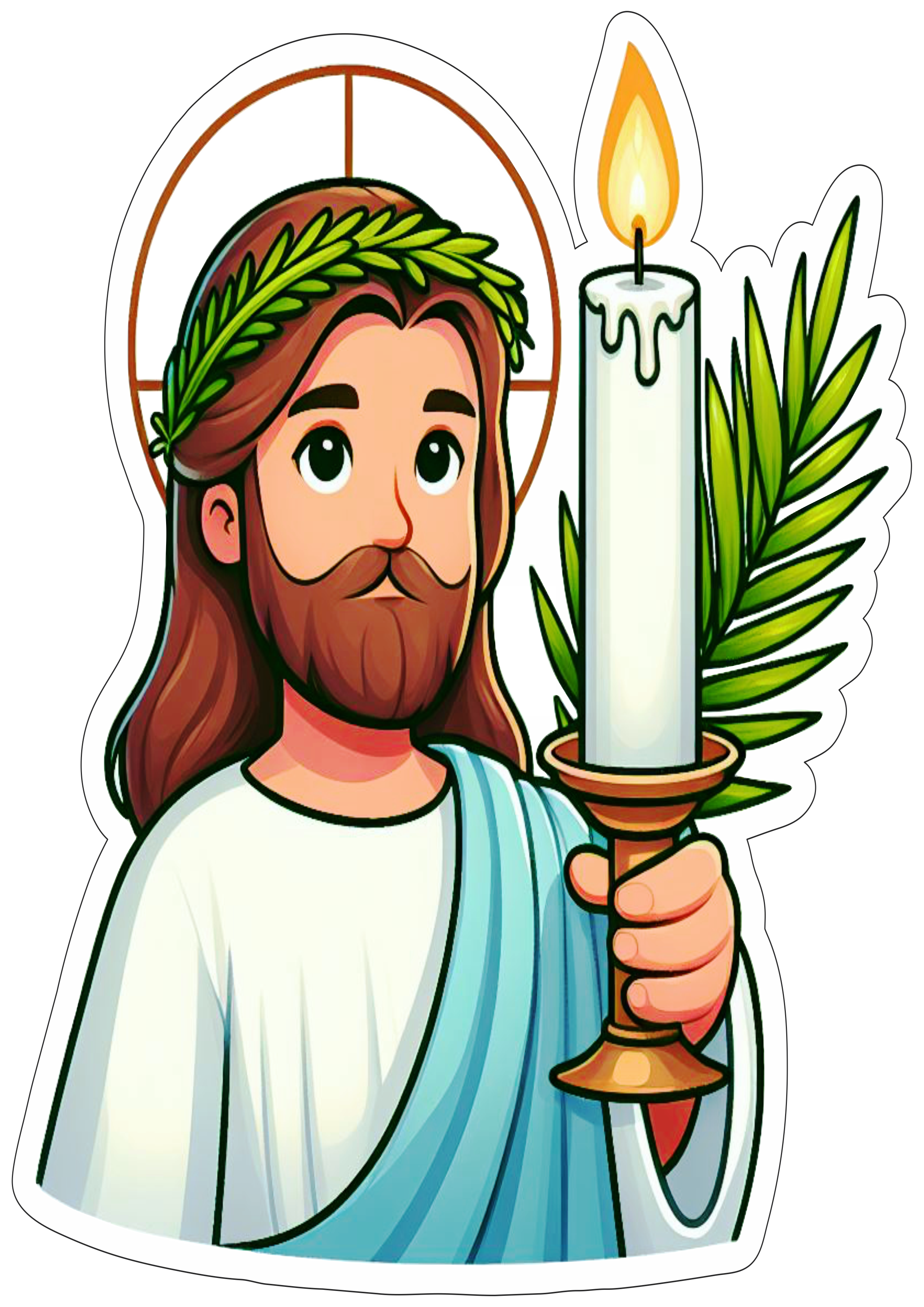 Jesus Cristo imagem com fundo transparente com contorno páscoa semana santa png