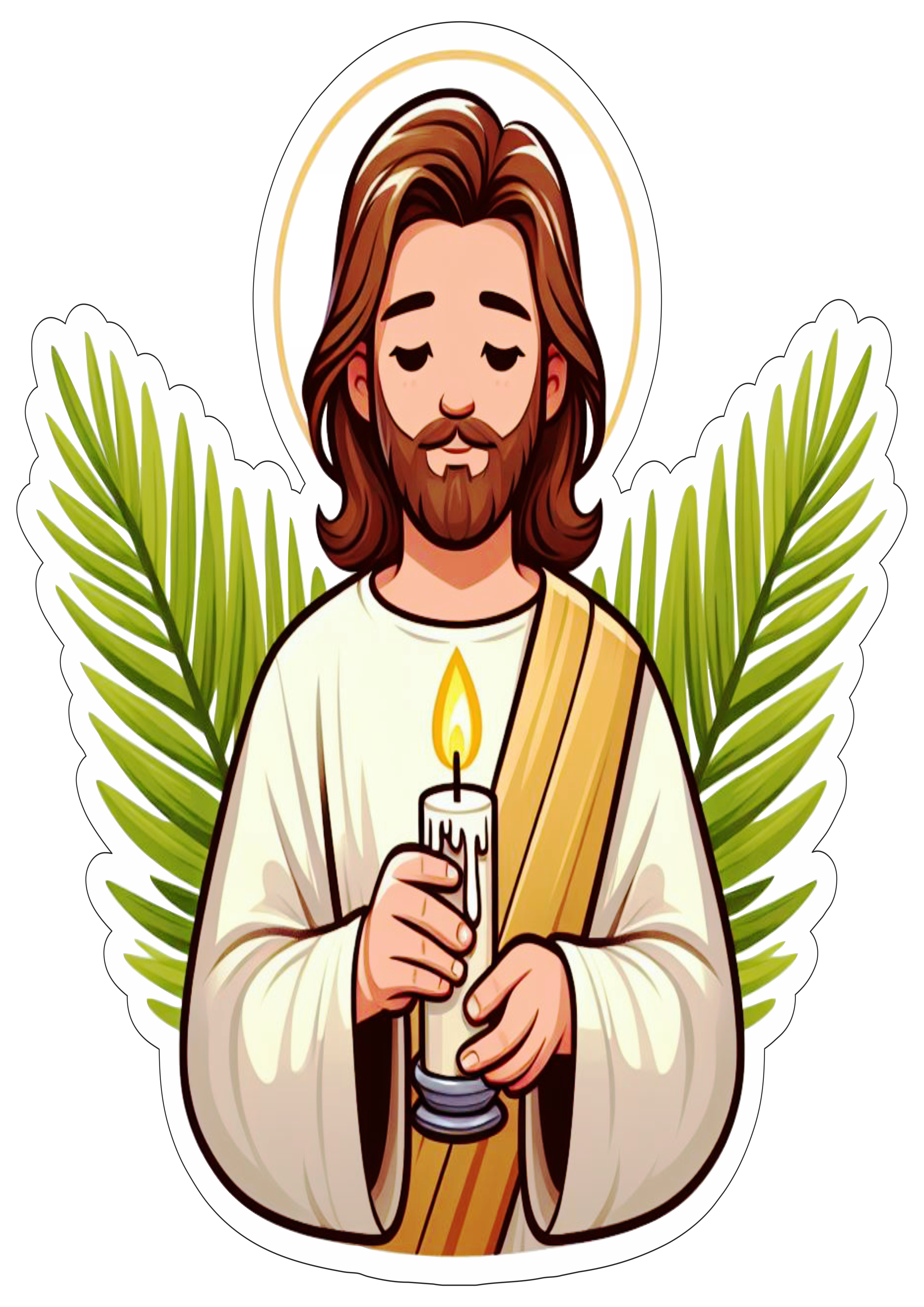 Jesus Cristo imagem com fundo transparente com contorno páscoa semana santa quaresma clipart png