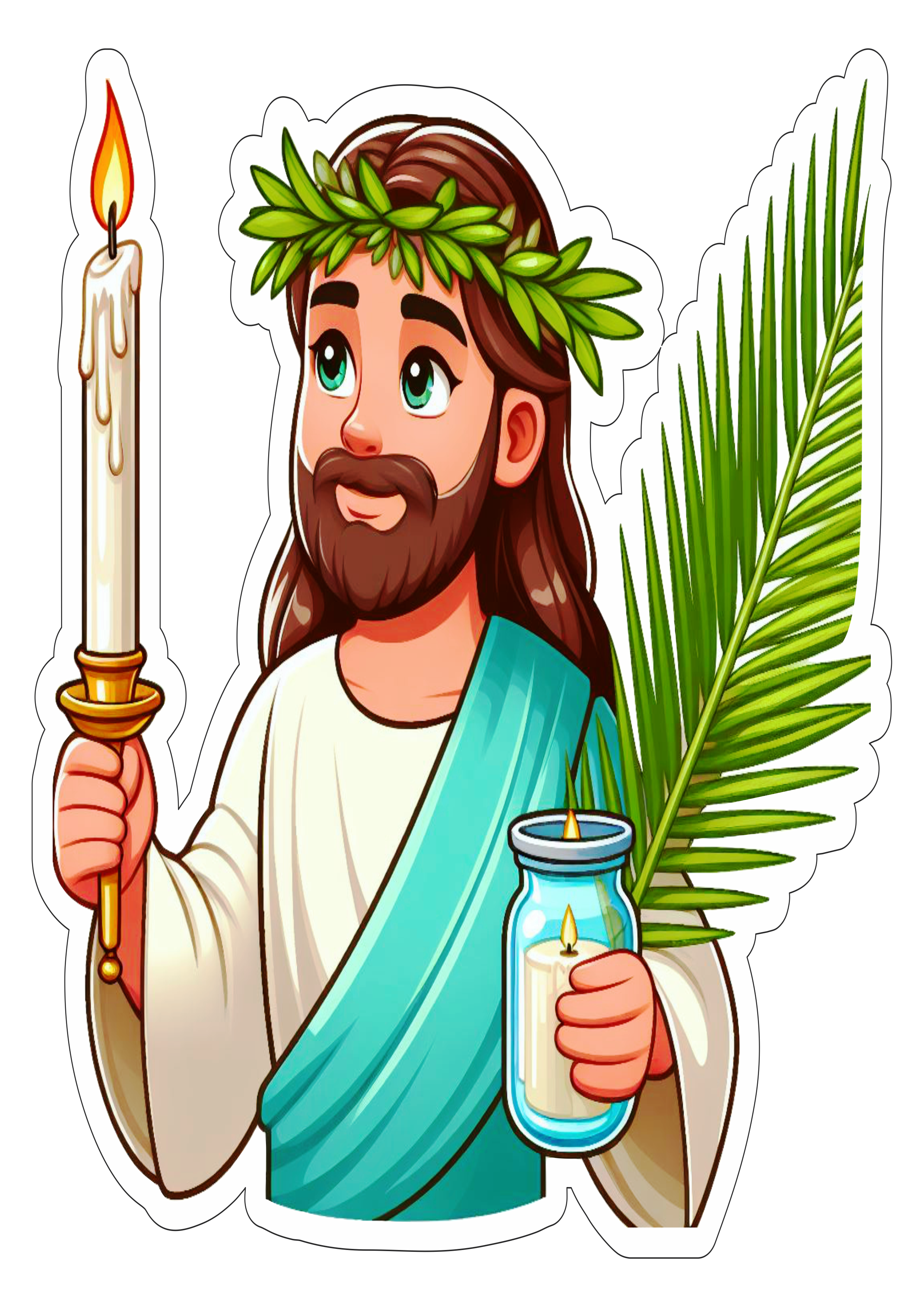 Jesus Cristo semana santa símbolos da páscoa quaresma vela ramos desenho artes gráficas png