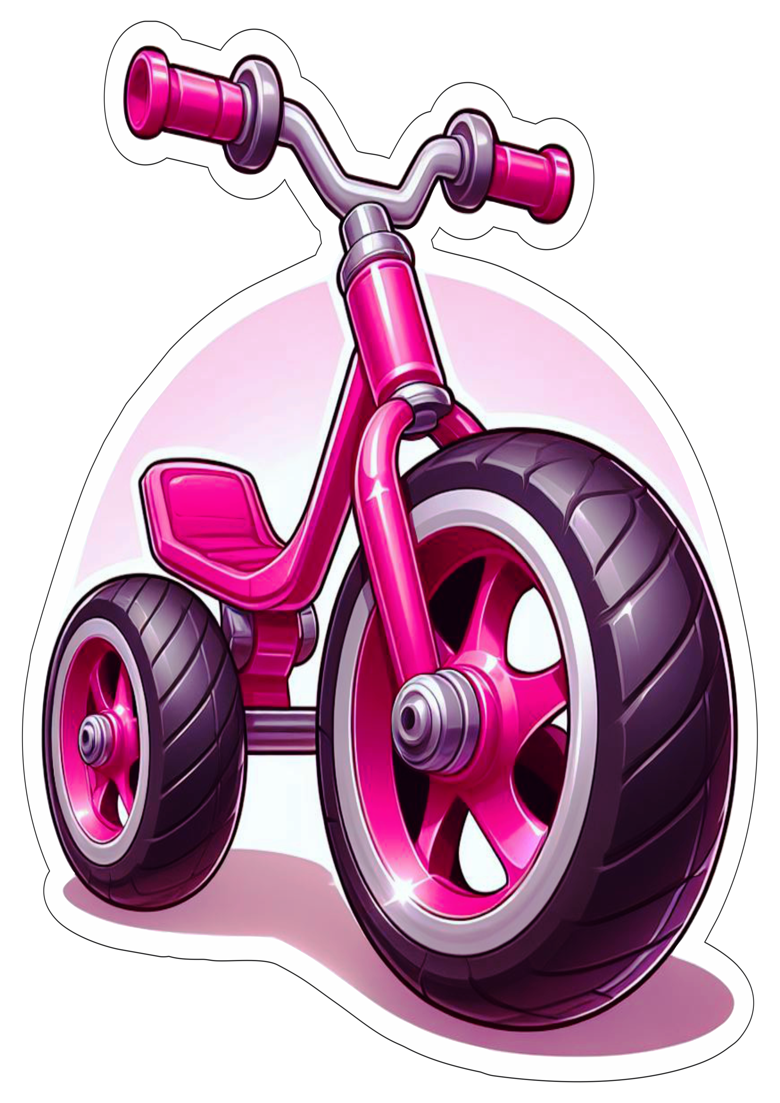 Bicicletinha infantil rosa png