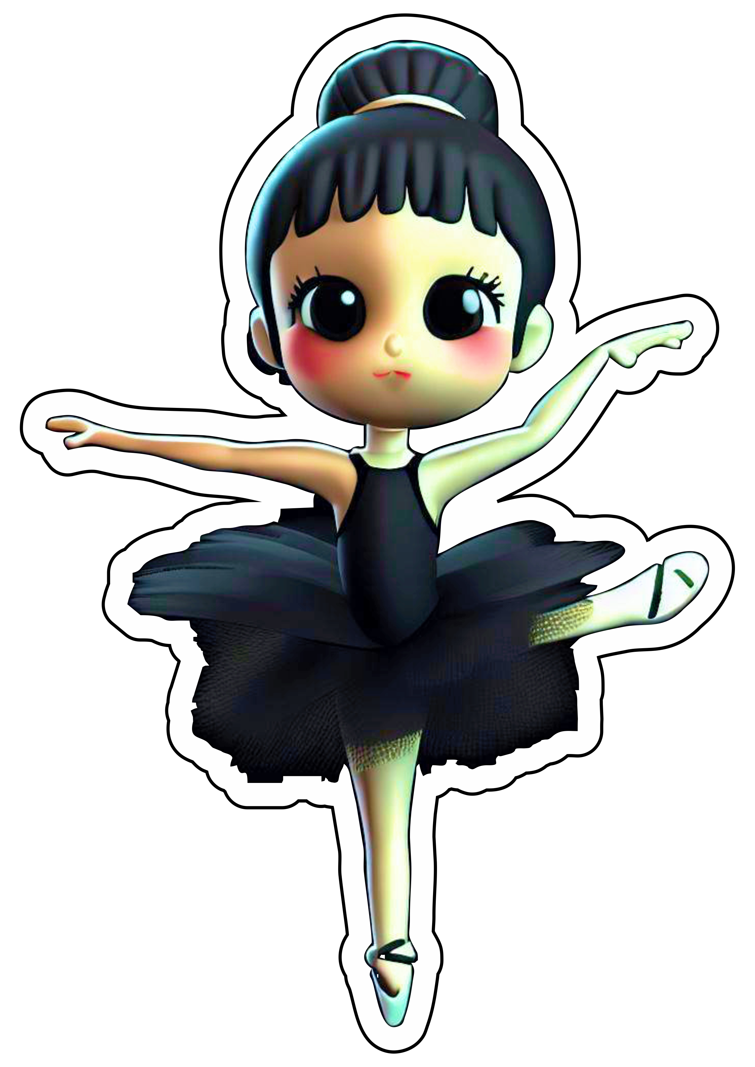 Imagens de bailarinas png download grátis CGI animação vestido preto