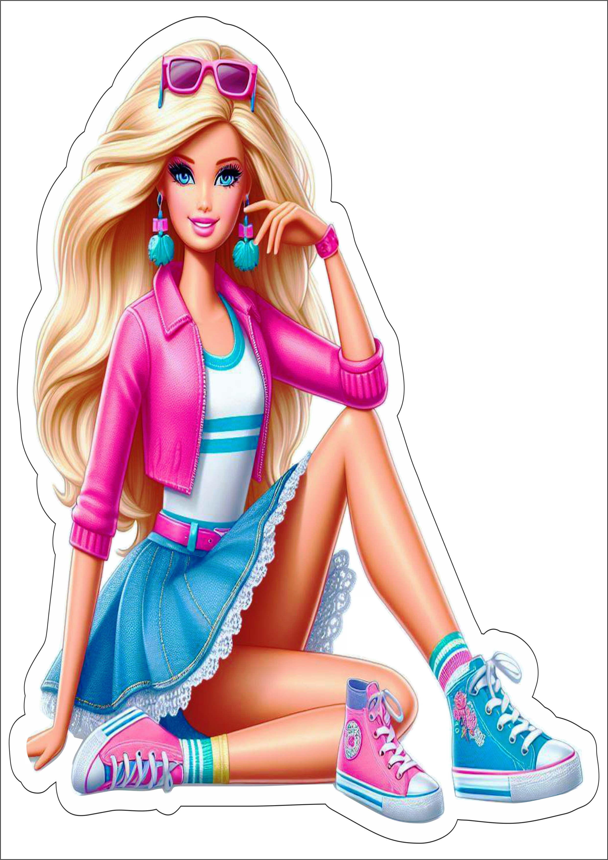 Barbie adolescente fashion png ilustração animação