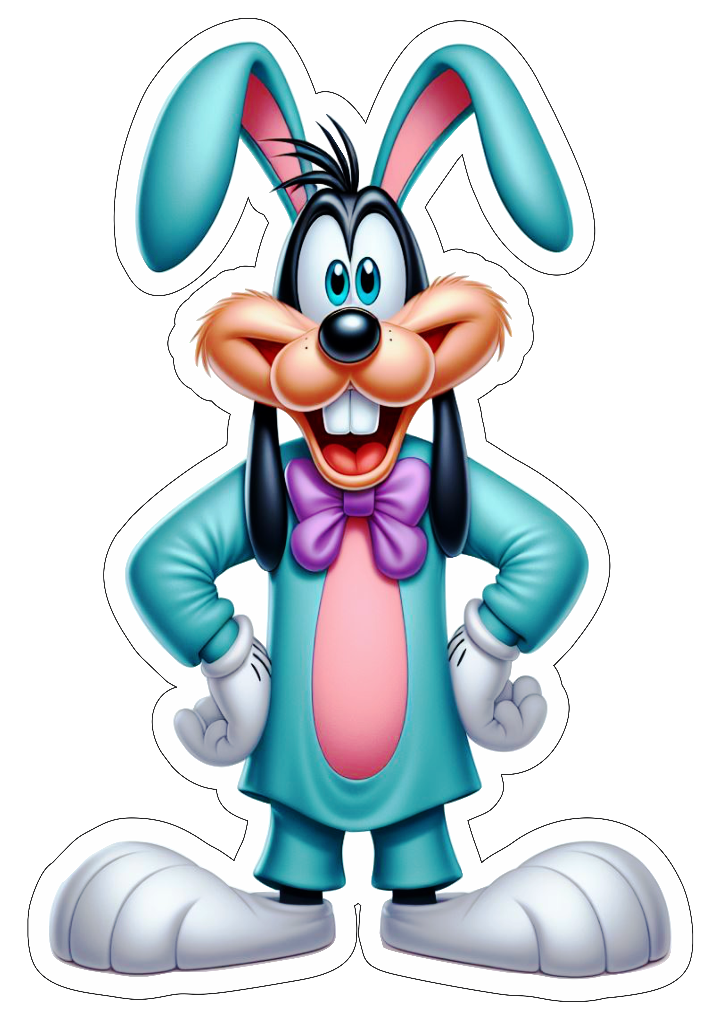 Turma do Mickey Mouse Pateta Goofy fundo transparente com contorno vetor png