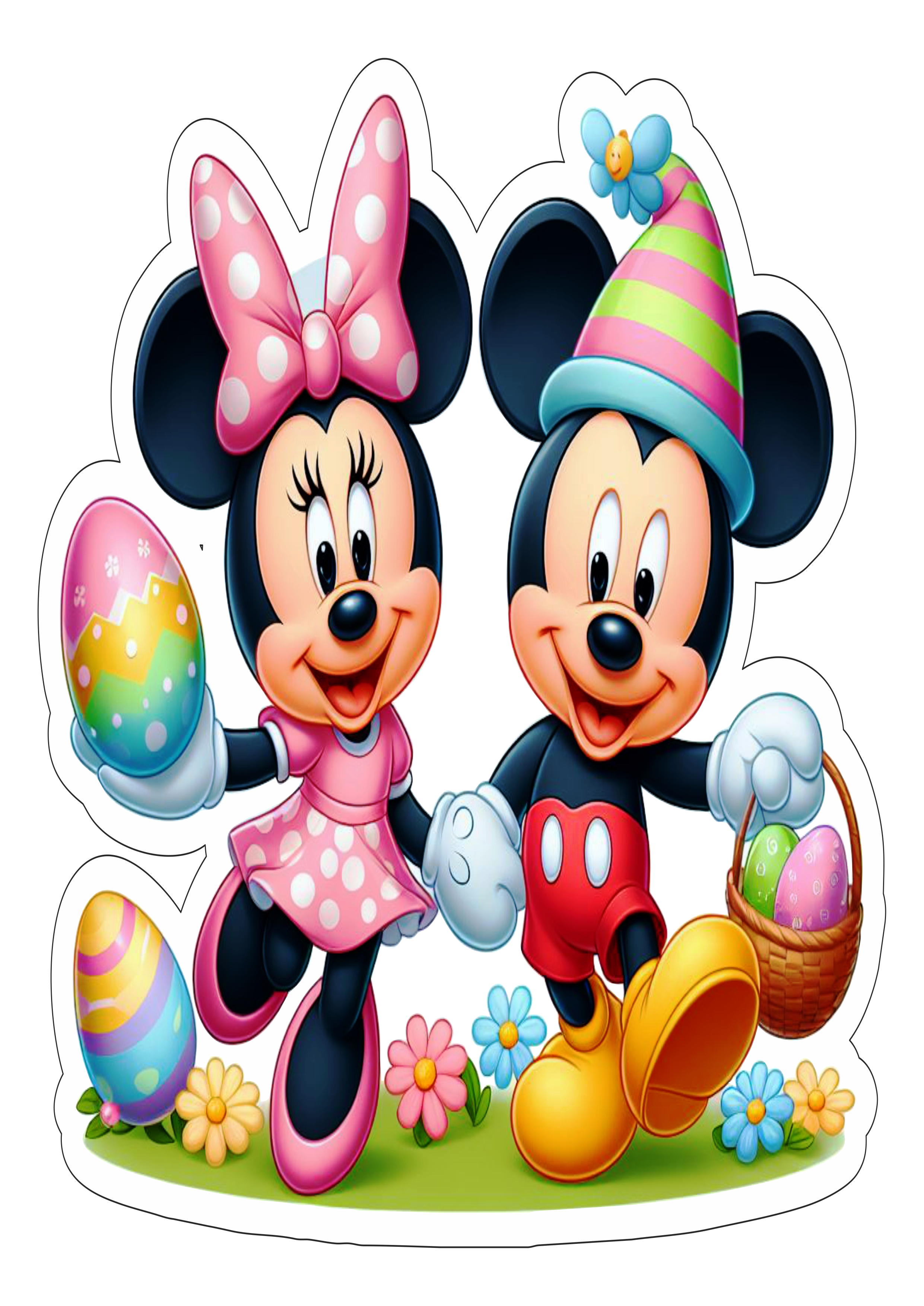 Mickey e Minnie especial de páscoa png