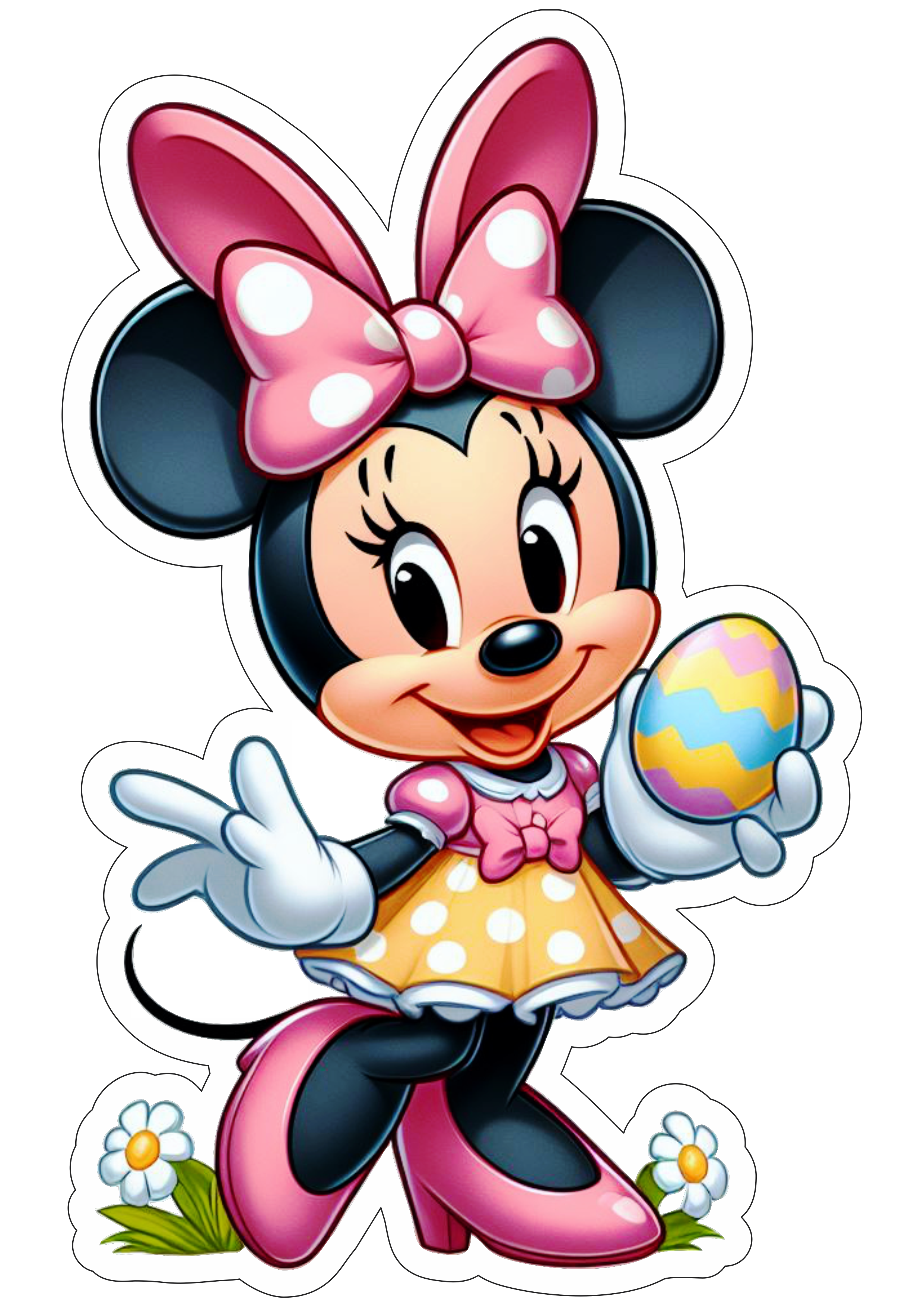 Minnie rosa fundo transparente páscoa ovos de chocolate desenho infantil clipart png