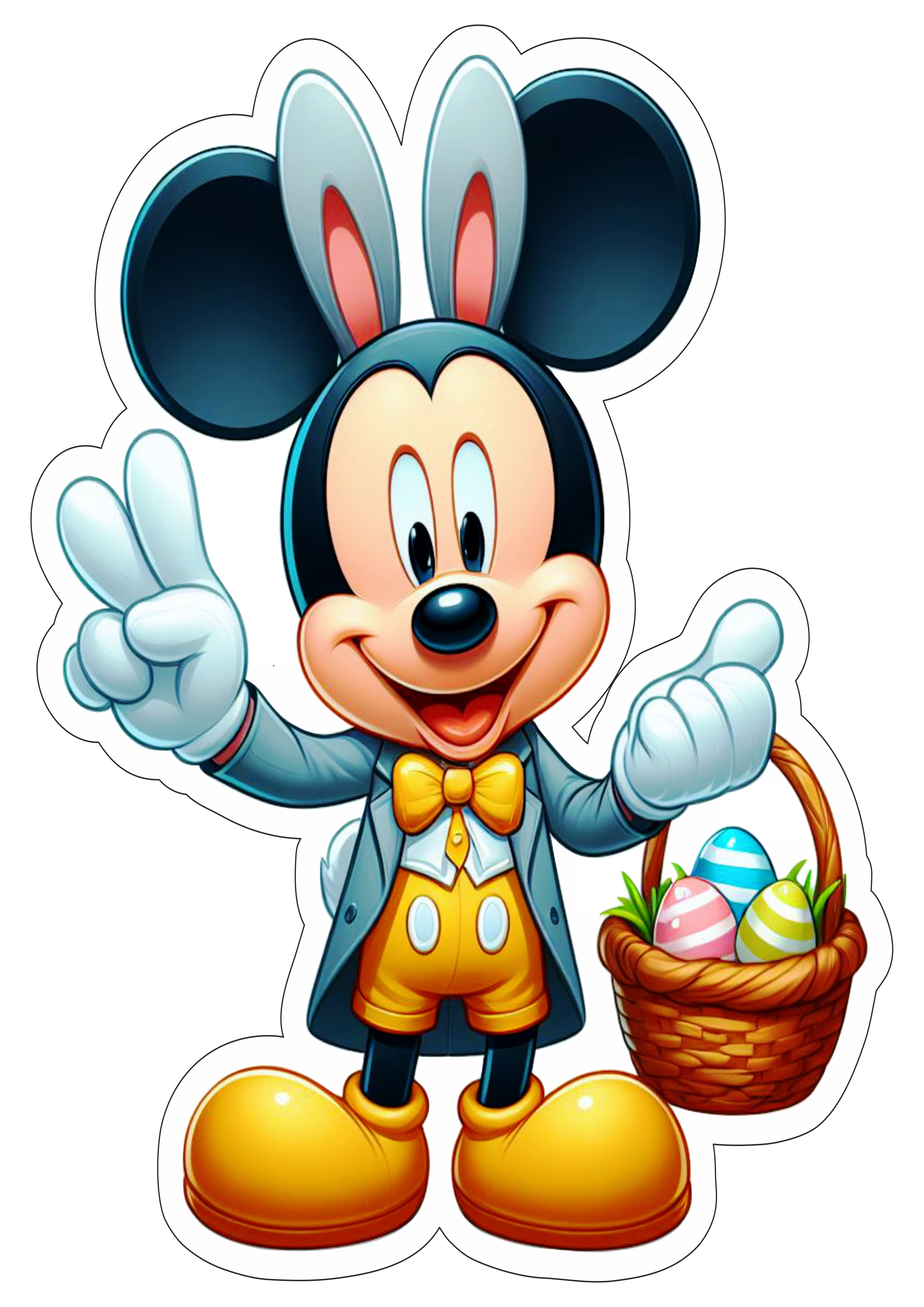 Mickey Mouse imagens de páscoa desenho infantil ilustração png