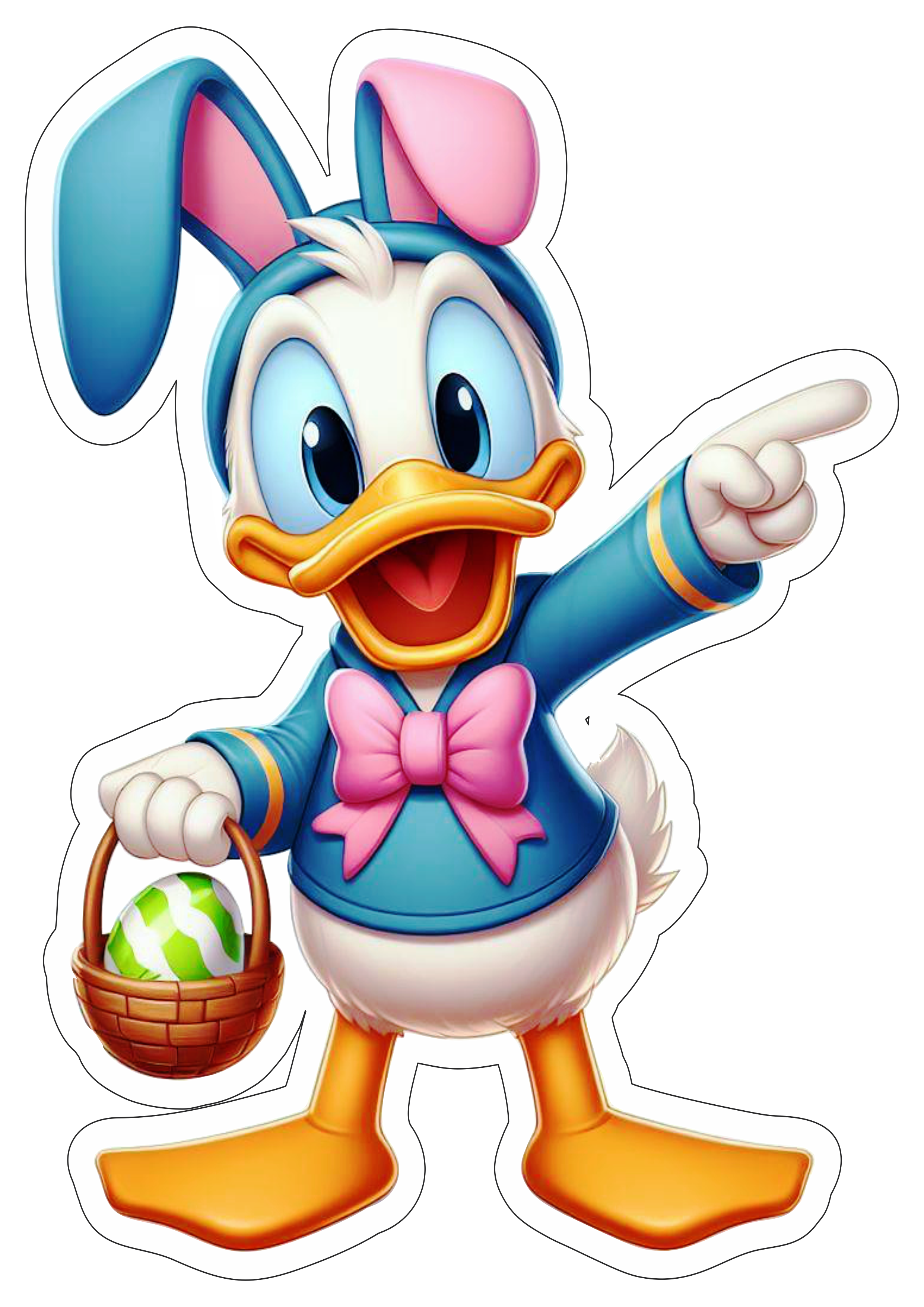 Pato Donald turma do Mickey Mouse ovos de páscoa desenho infantil clipart png
