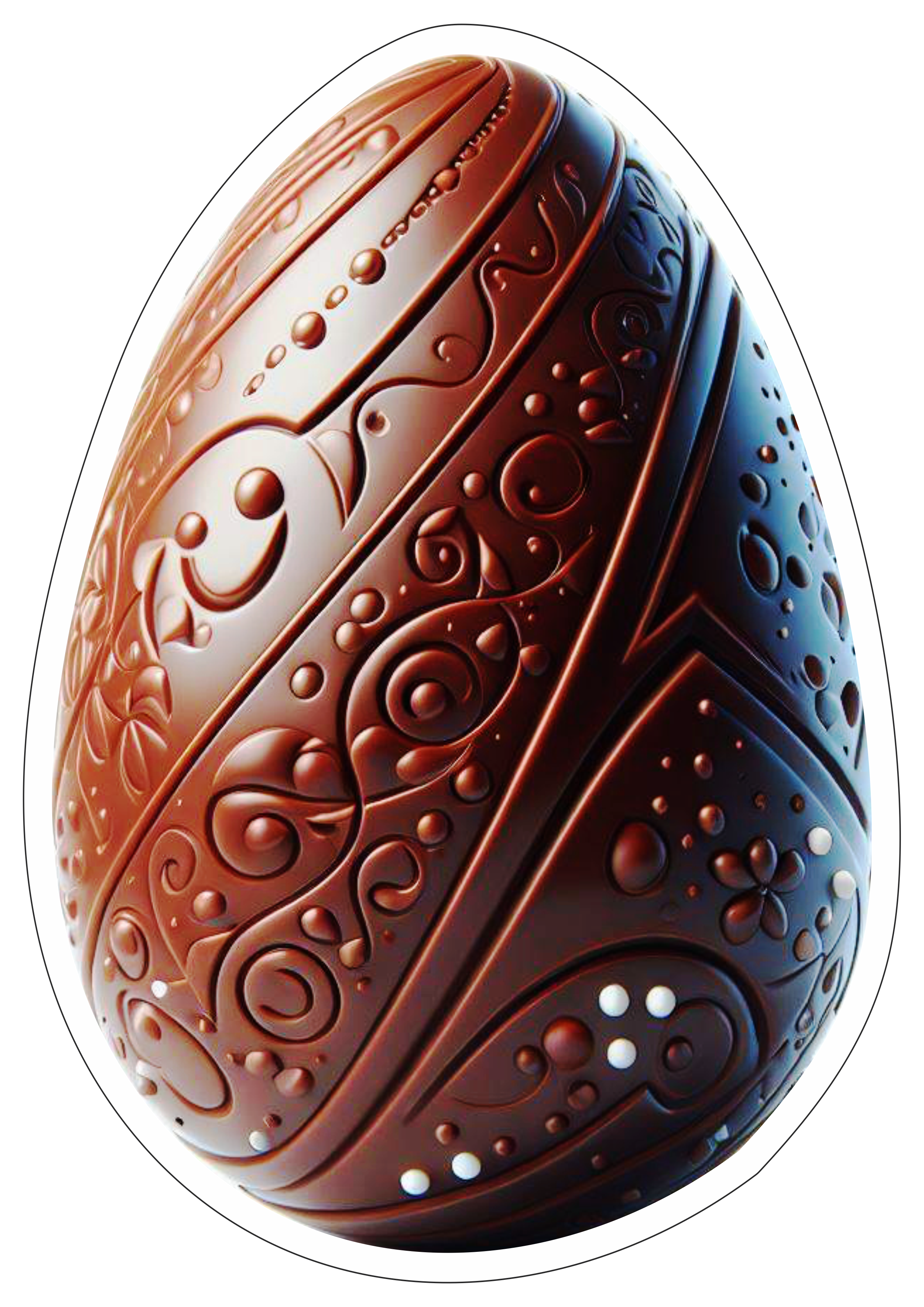 Ovo de chocolate páscoa decoração artesanato vetor clipart fundo transparente png