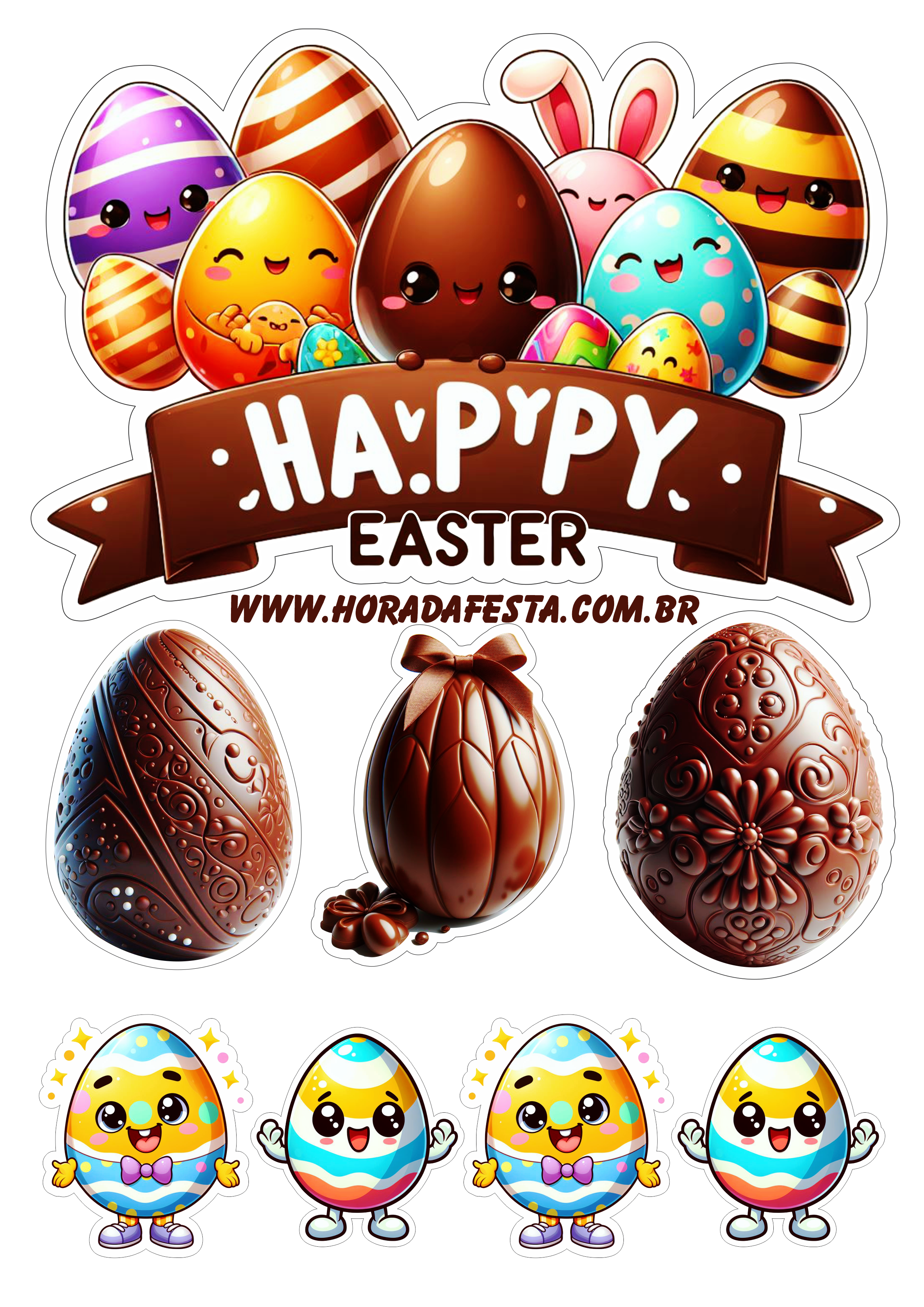 Happy easter decoration for children’s party free download png