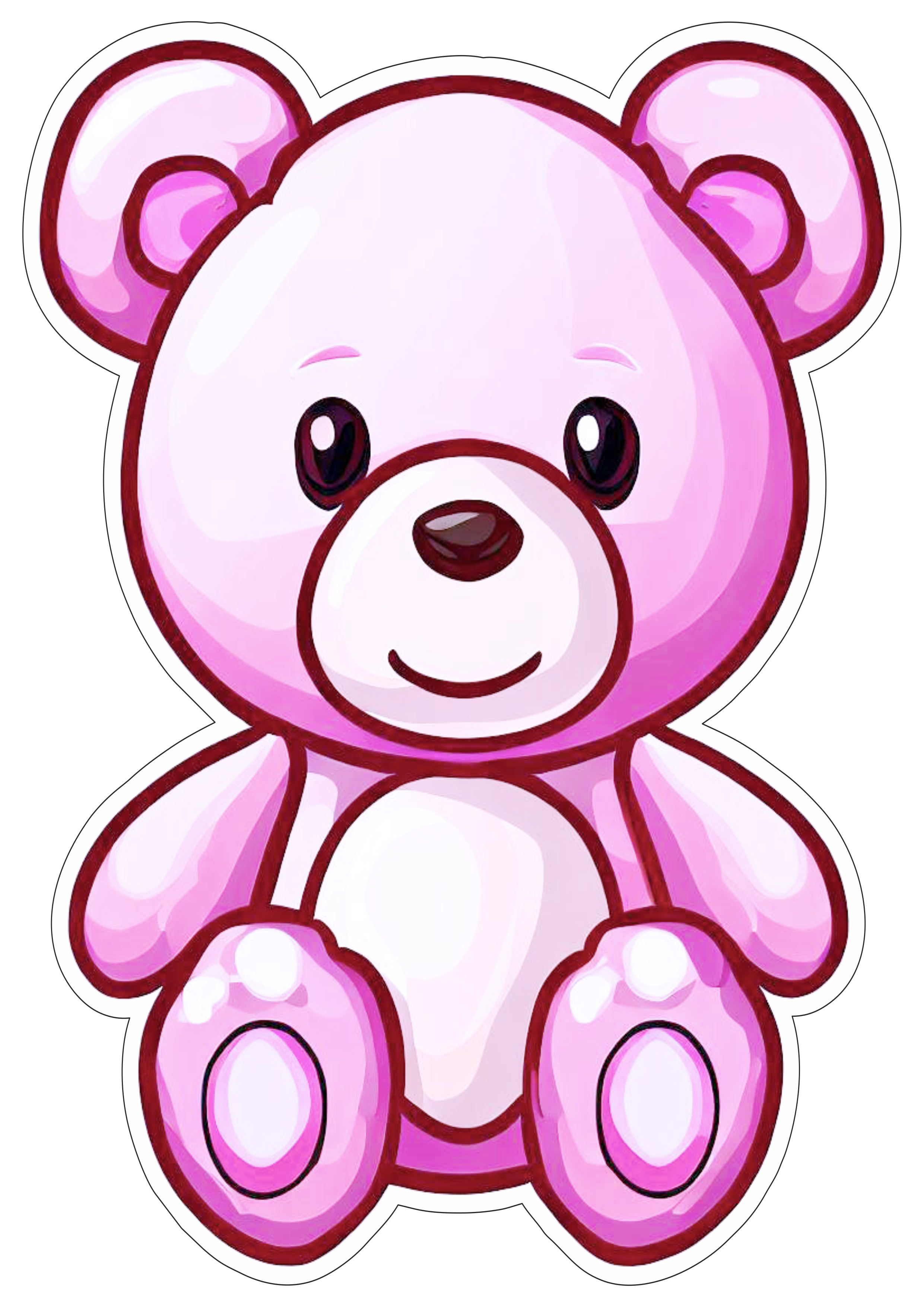 Ursinho de pelúcia rosa ilustração png