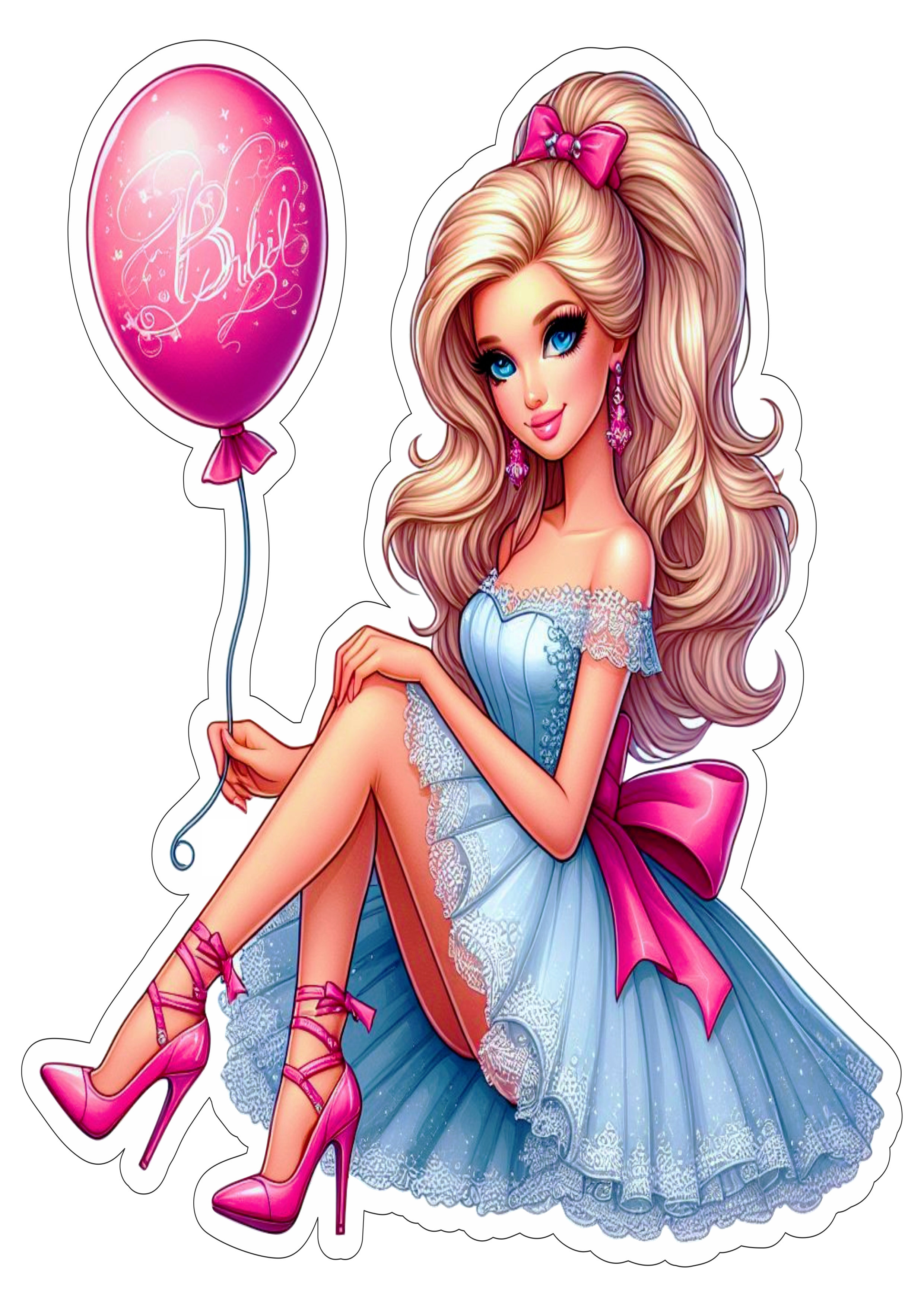 Barbie princesa aniversário infantil png