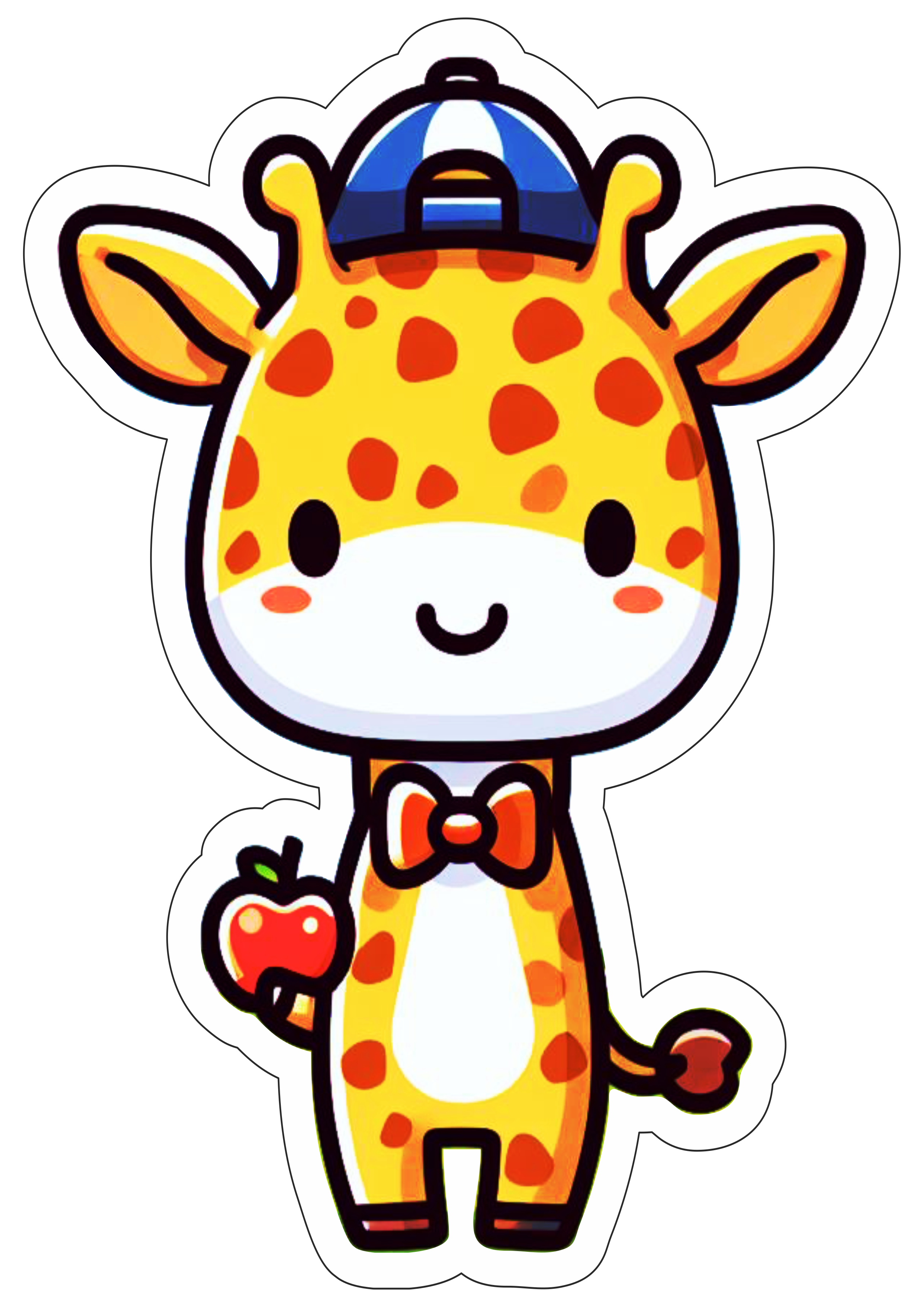 Girafa safari de animais desenho fofinho png