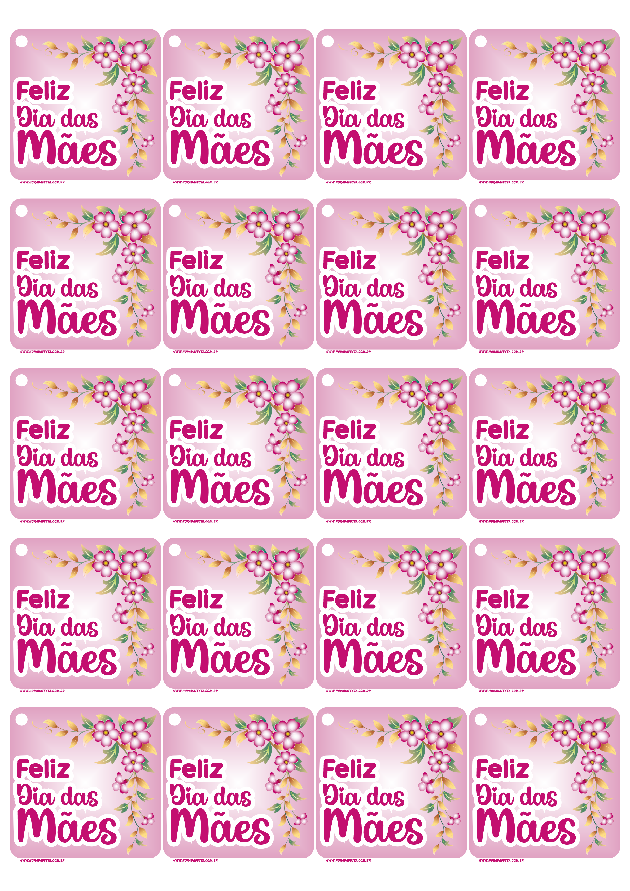 Feliz dia das mães tag rosa pra imprimir grátis 20 imagens png
