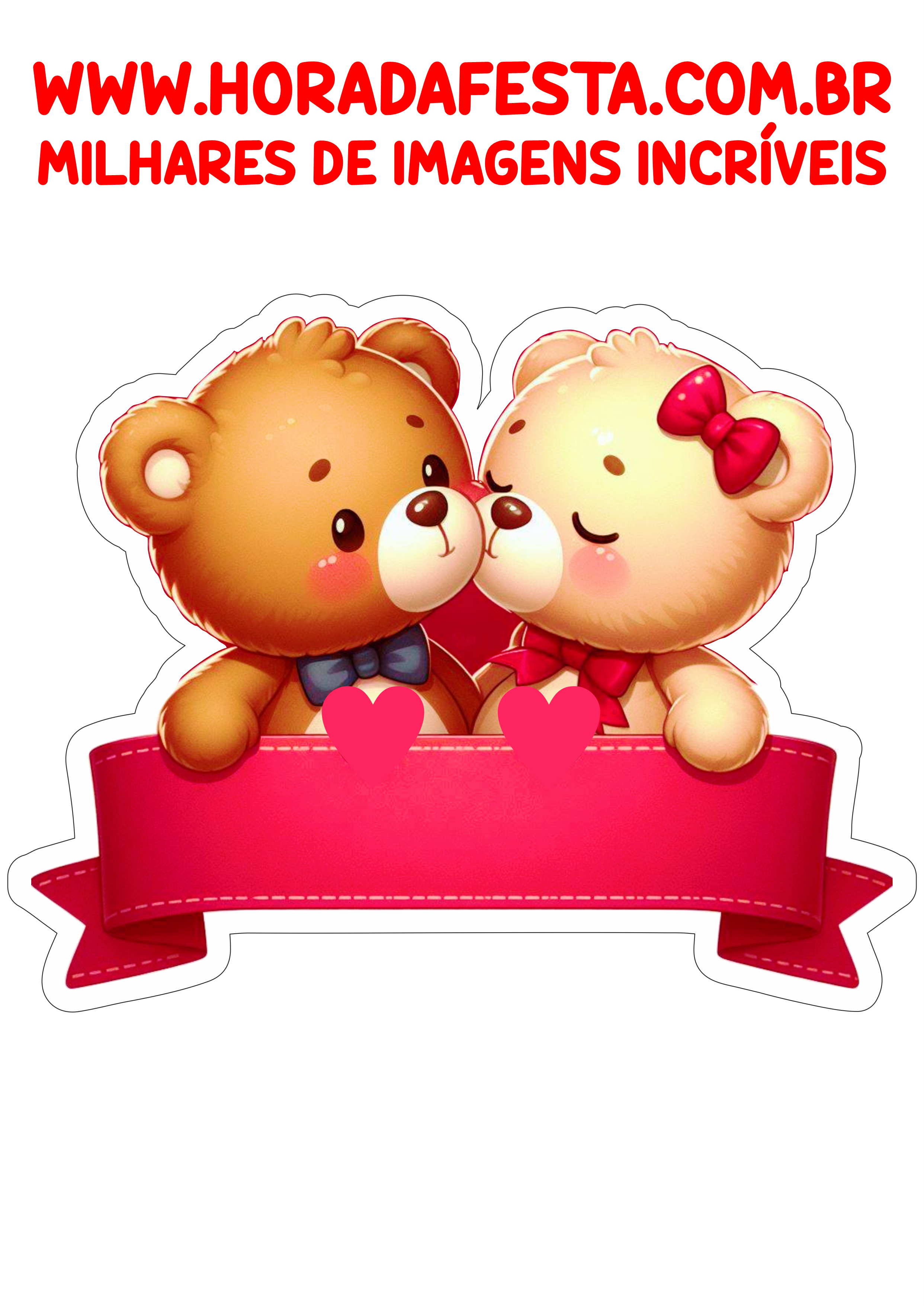 12 de junho dia dos namorados topo de bolo para imprimir ursinho apaixonados png