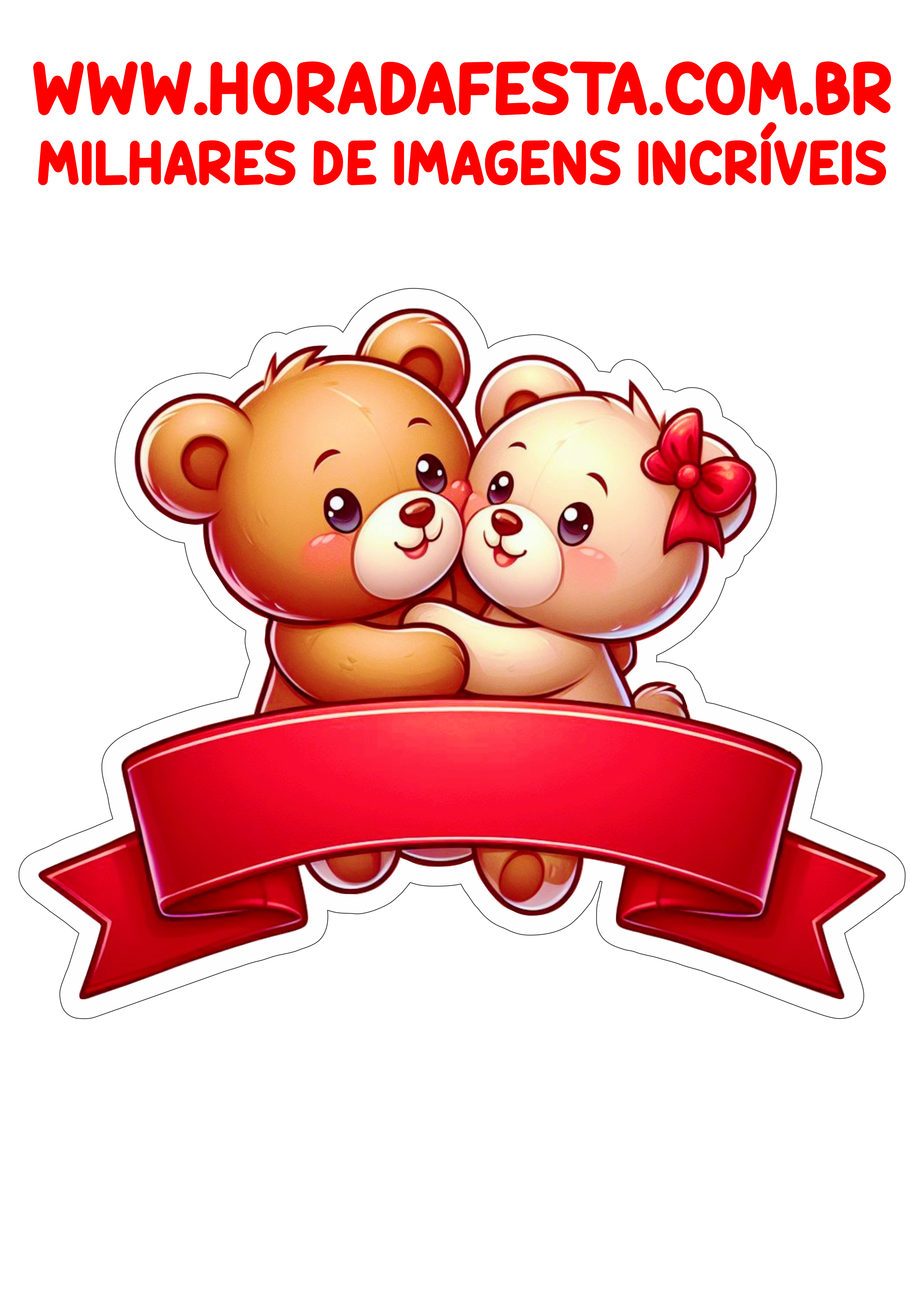 12 de junho dia dos namorados topo de bolo para imprimir ursinho fofinhos apaixonados artes gráficas para designers recorte png