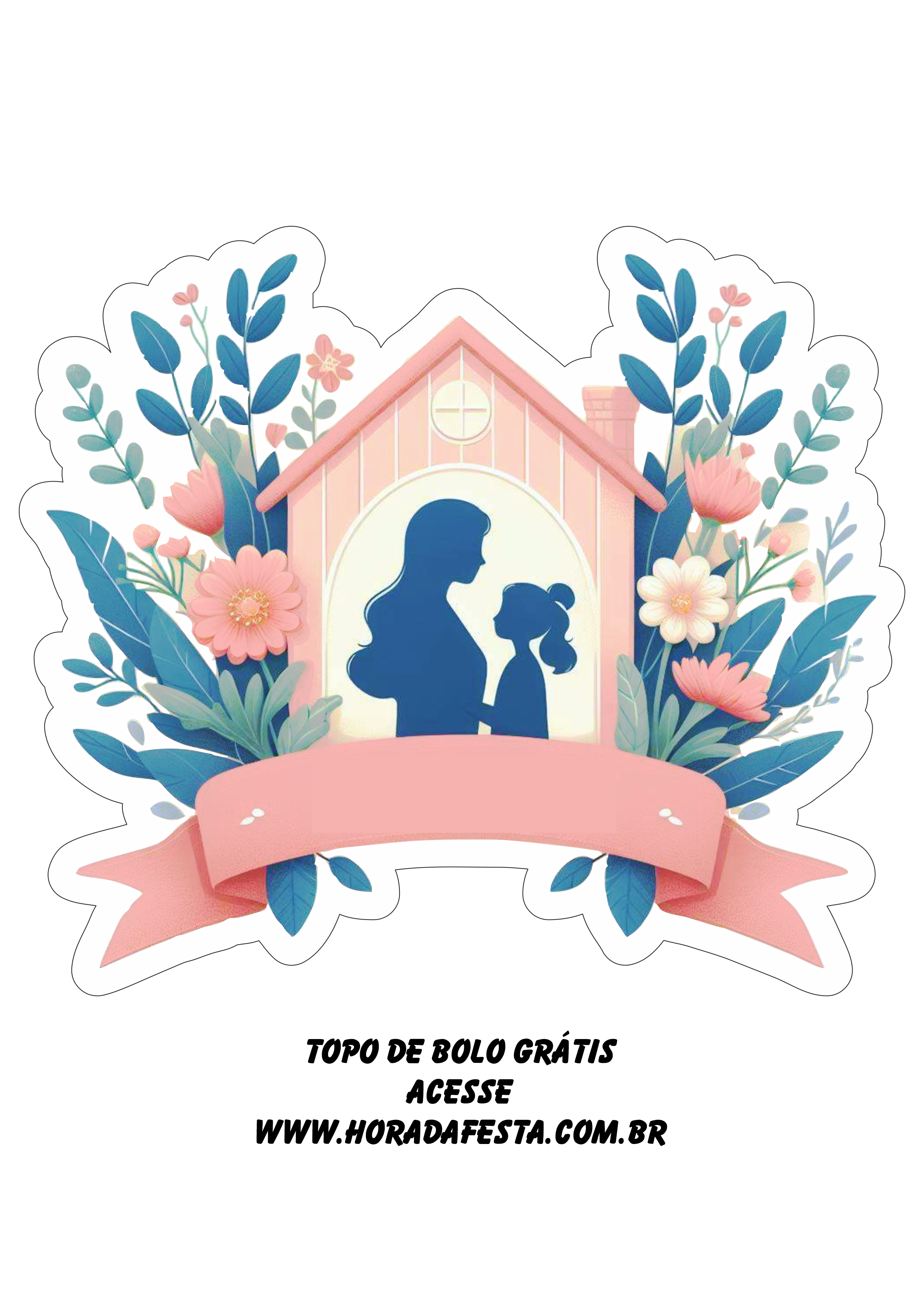 Topo de bolo para imprimir dia das mães decoração artes gráficas decoração free png