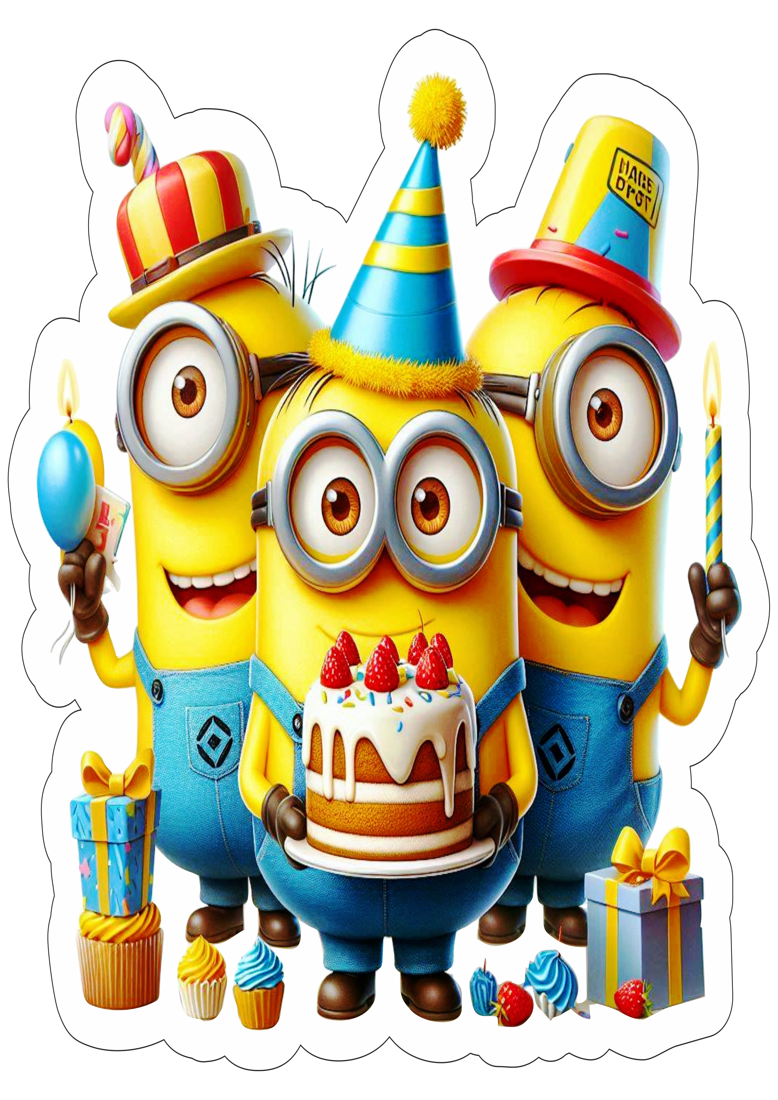 Meu malvado favorito imagens para decoração de aniversário minions hora da festa contorno para recorte png