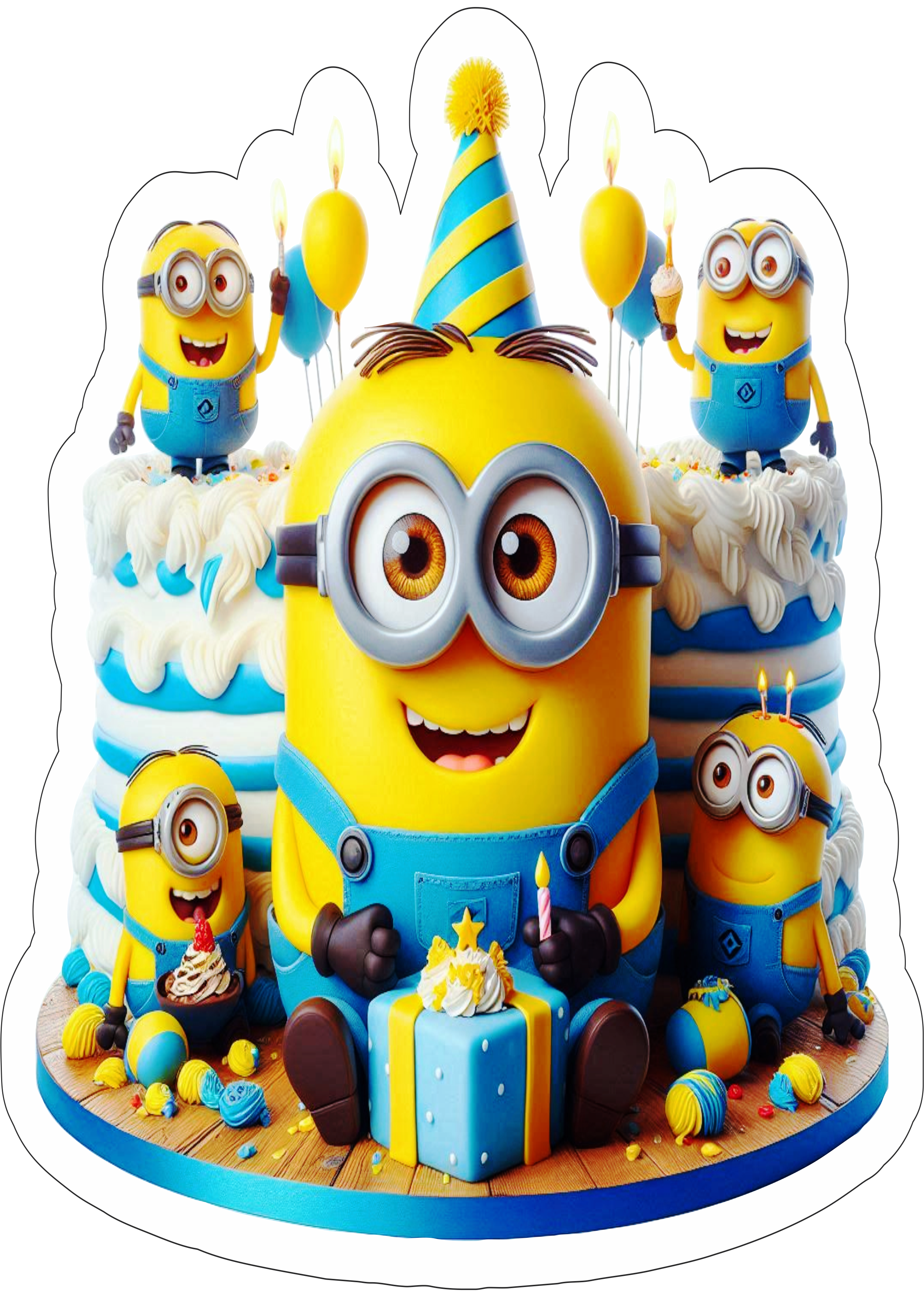 Meu malvado favorito imagens para decoração de aniversário minions hora da festa contorno para recorte desenho infantil png