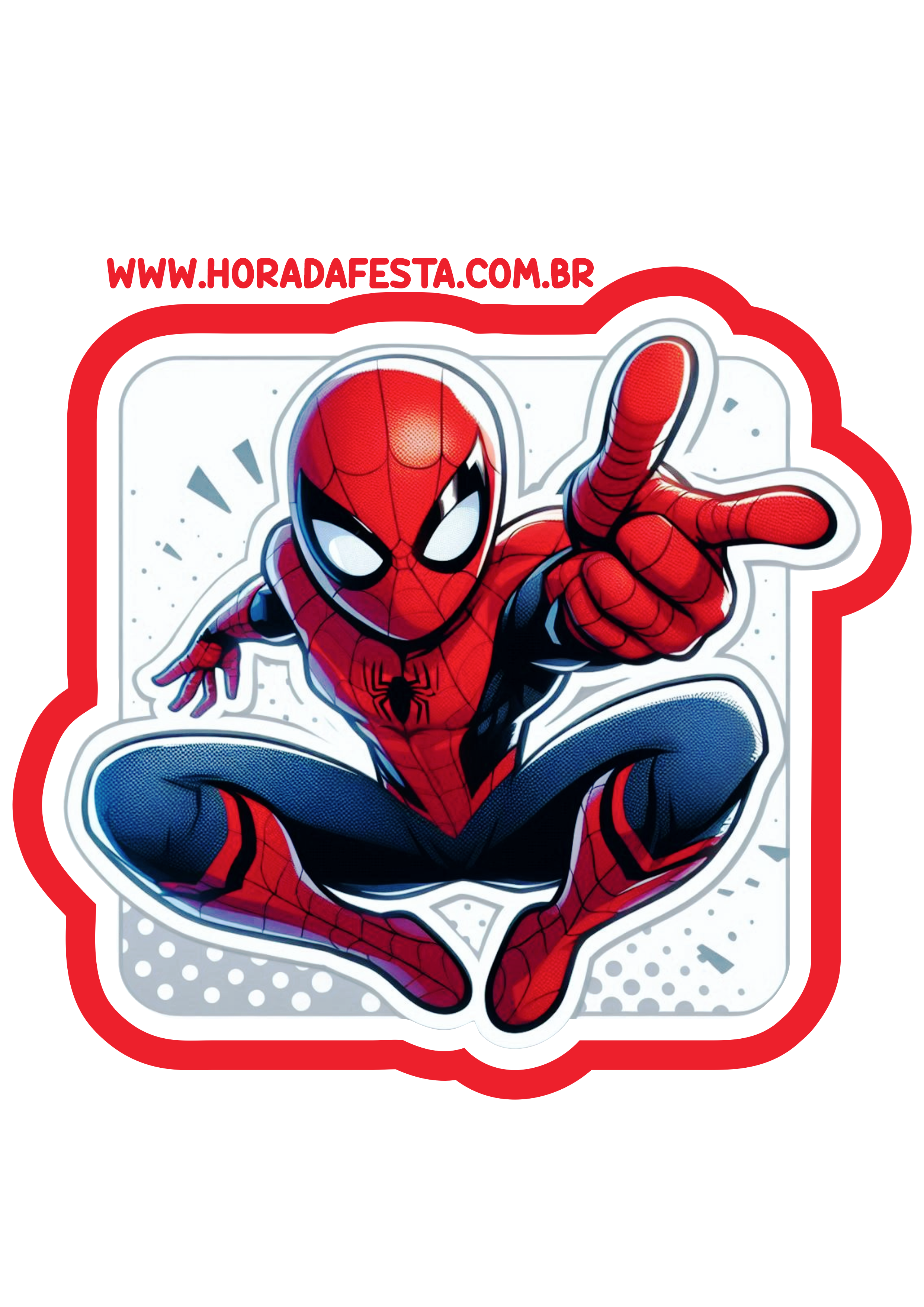 Spider-Man adesivo tag sticker decoração de aniversário e festa infantis com tema do Homem-Aranha personalizado png