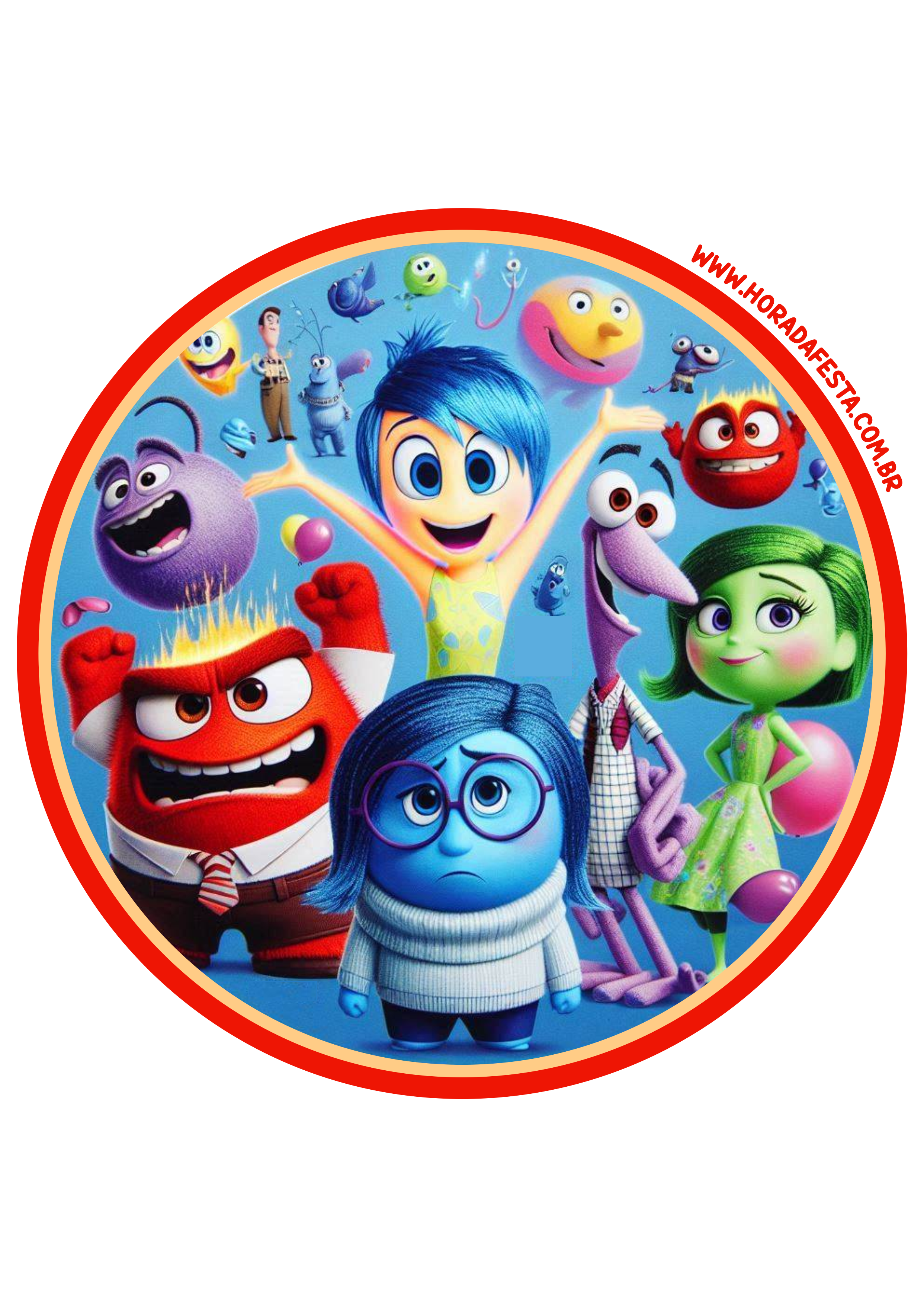 Divertida mente 2 filme disney adesivo redondo tag sticker decoração de festinha infantil para imprimir grátis png