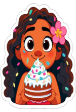 Moana desenho fofinho decoração de aniversário