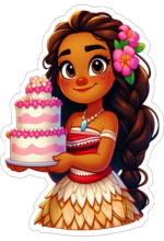 Moana desenho fofinho decoração de aniversário10