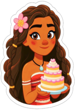 Moana desenho fofinho decoração de aniversário3