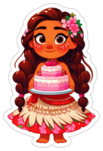 Moana desenho fofinho decoração de aniversário8