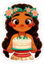 Moana desenho fofinho decoração de aniversário9