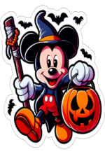 mickey mouse com fantasia de halloween decoração