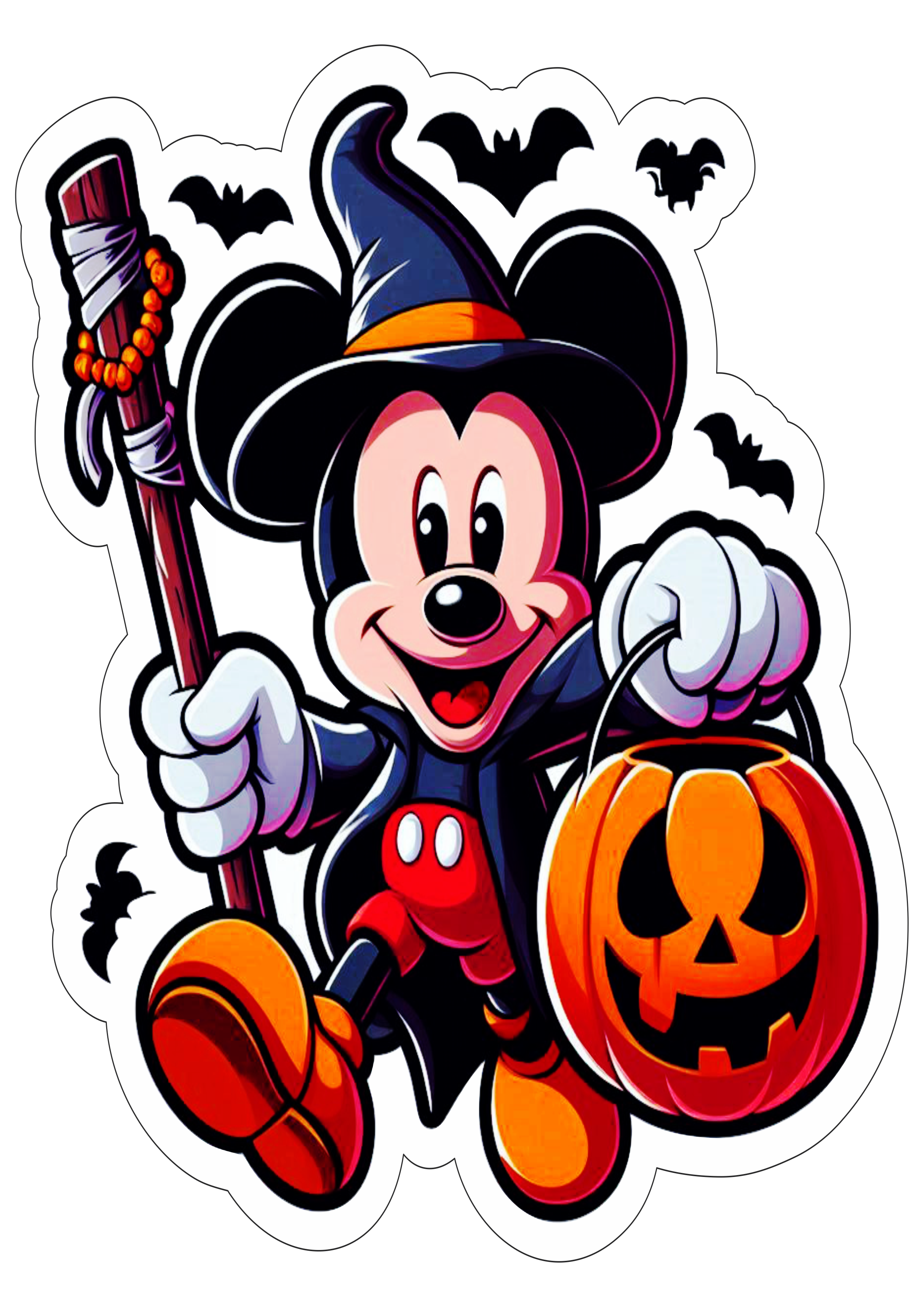 Mickey fantasia de Halloween desenho png