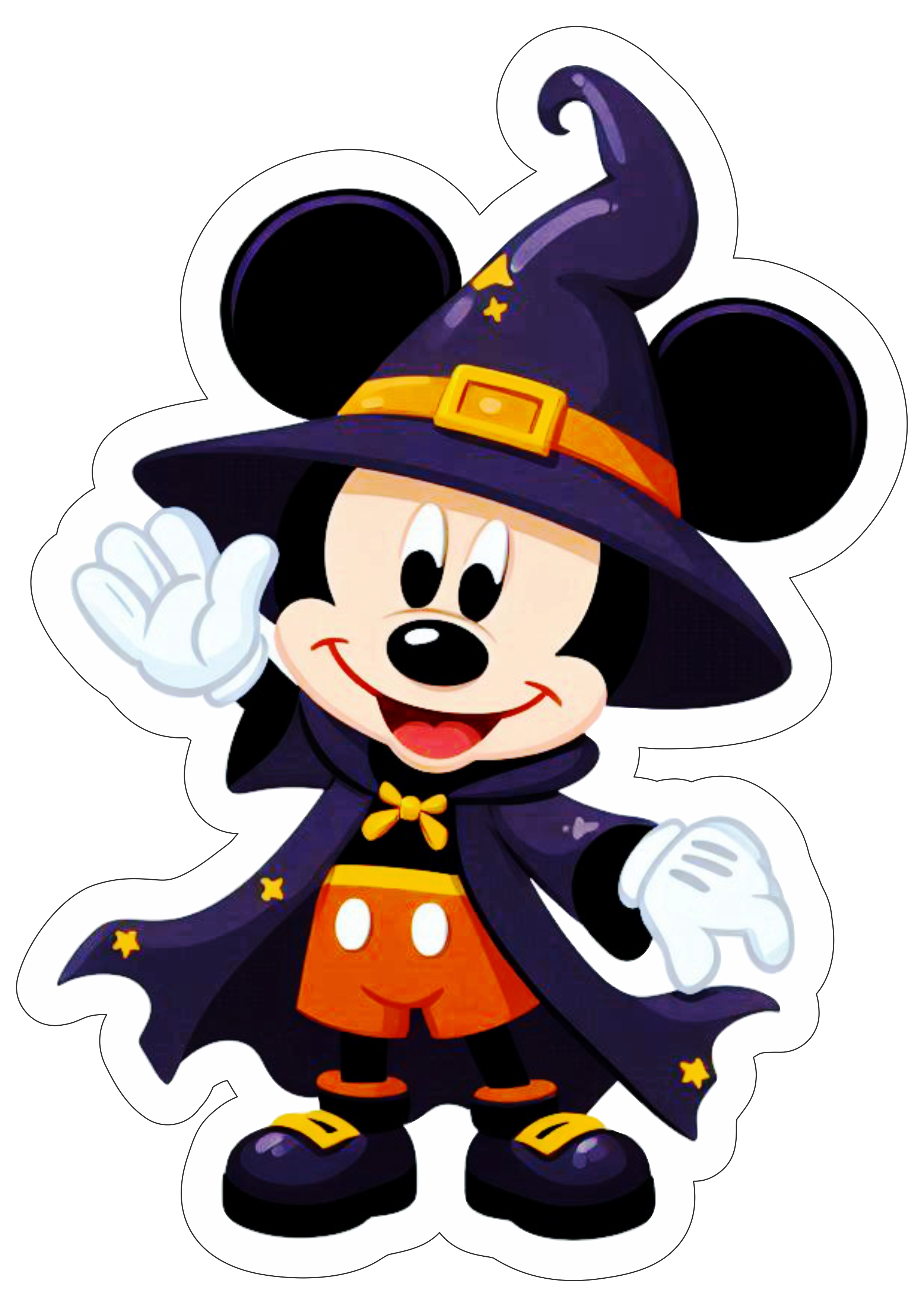 Mickey Mouse fantasia de Halloween desenho fofinho Disney png