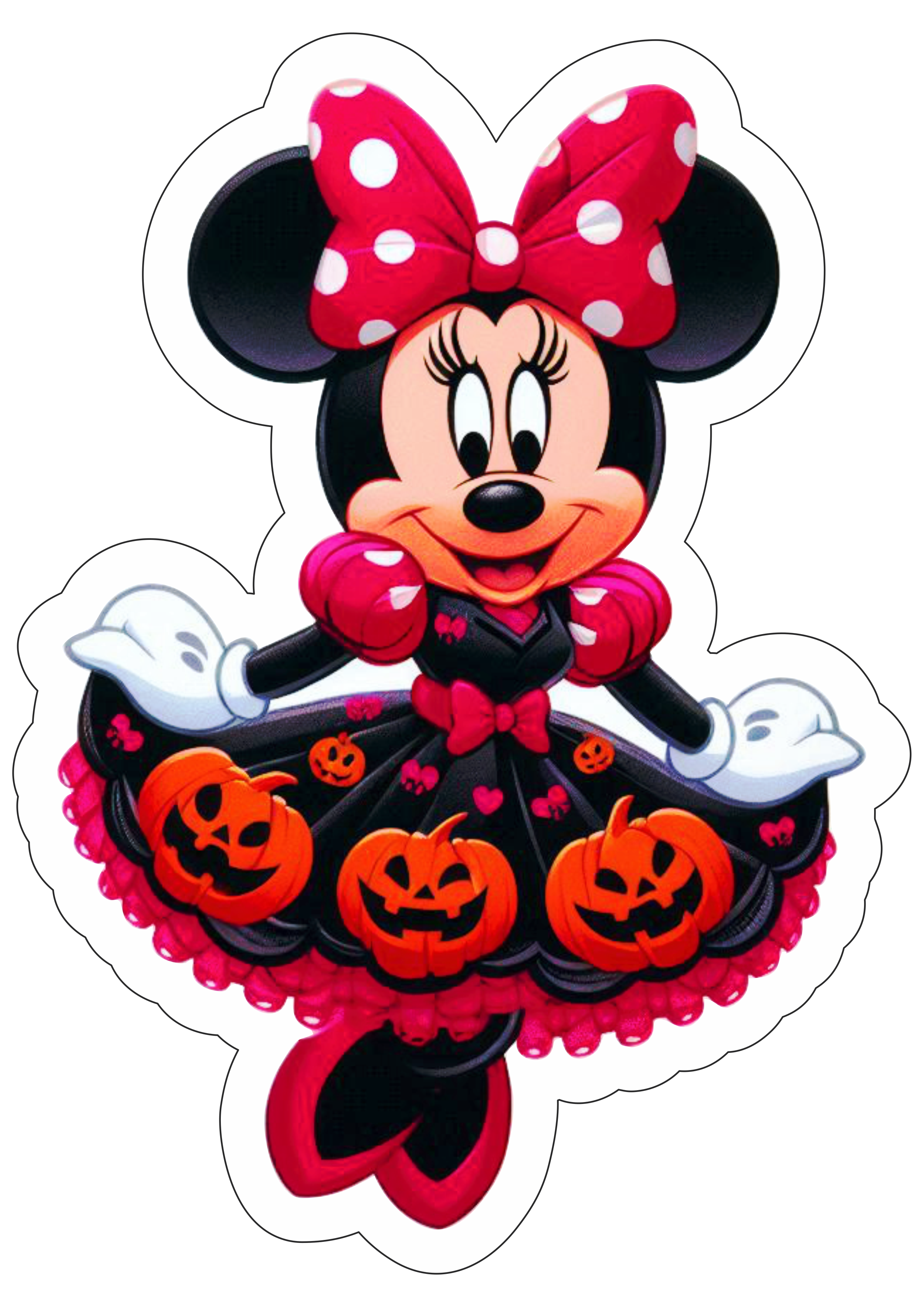 Minnie Mouse fantasia de Halloween desenho png