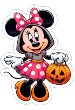 minnie mouse com fantasia de halloween decoração3