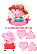 peppa pig decoração de aniversário topper cake2