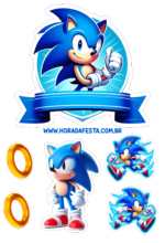 topo de bolo sonic decoração de aniversário para imprimir2