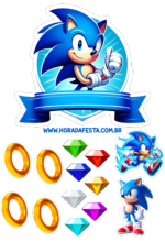 topo de bolo sonic decoração de aniversário para imprimir3