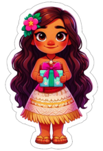 Moana desenho fofinho decoração de aniversário13