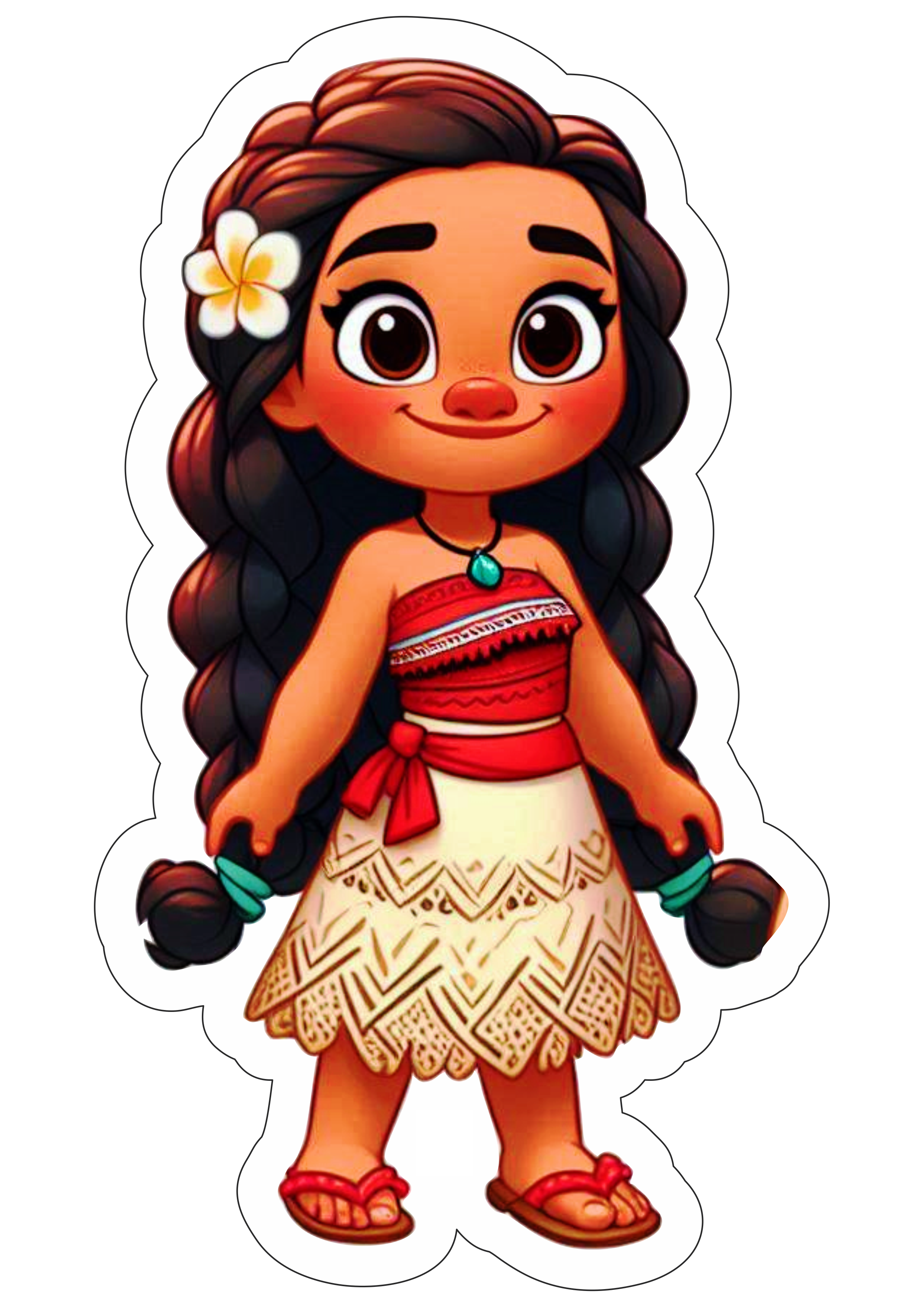 Aniversário infantil Moana desenho simples fofinho png