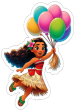 Moana desenho fofinho decoração de aniversário18