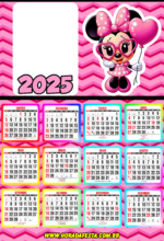 calendário 2025 Minnie rosa1