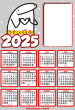 calendário 2025 flork of cows