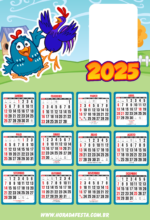 calendário 2025 galinha pintadinha