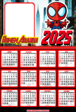 calendário 2025 homem-aranha1