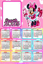 calendário 2025 Minnie rosa4